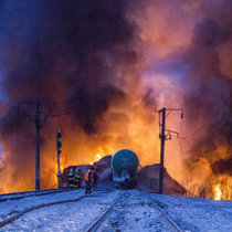 Ликвидировано открытое горение на месте схода цистерн в Кирове