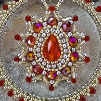RED Серьги-кольца с кристаллами