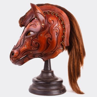 Art Leather Horse Pony Mask.