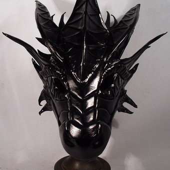 Black Dragon Leather Mask