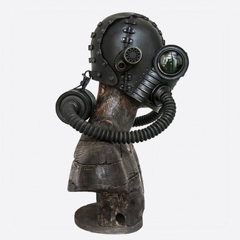 CC Steampunk Art Leather Gas Mask