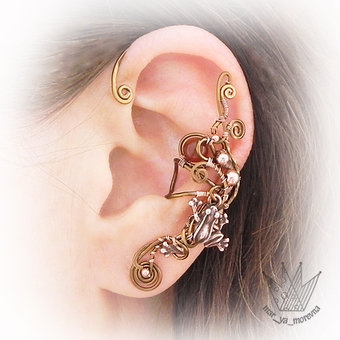 Ear cuff «Царевна-лягушка»