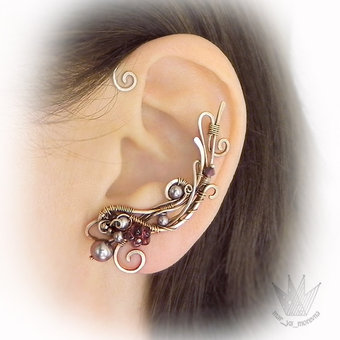 Ear cuff «Снежная ягода»