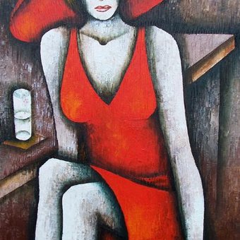 Евгений Иванов "Woman in Red"