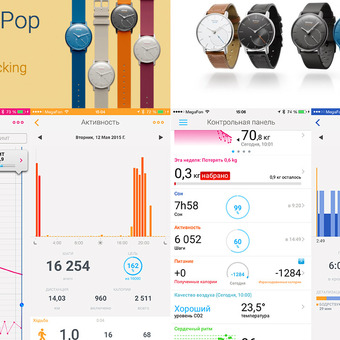 Гаджеты. Часы фитнес-трекер Withings Activite Pop