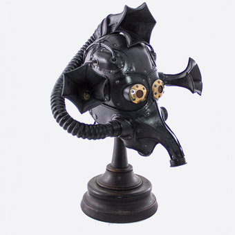 Mosquito Steampunk Leather Art Gasmask