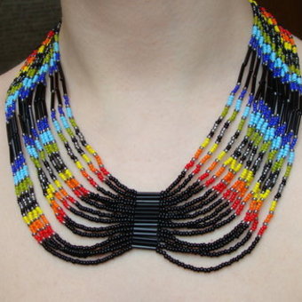 "rainbow on black. darkly" collar