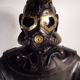 RP 8 Steampunk leather Gas Mask.