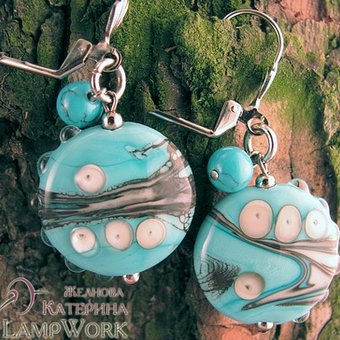 Серьги lampwork? Их есть у меня!