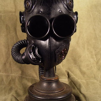 Steampunk Leather Gas Mask