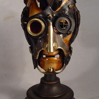 Steampunk Mohawk Art Leather mask.