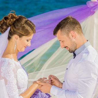 Свадьба на Кипре на белых скалах Афродиты Таня и Павел