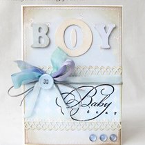 Baby Boy Shabby Style "Dear Baby"