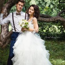 Бело-зелёная "лесная" свадьба Маши и Андрея, май 2014