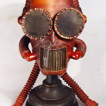 BGE Leather Steampunk Gas Mask. Стимпанк противогаз.