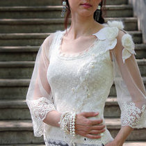 Блузка "Торжество цвета "Ivory" розы винтаж