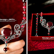 "Brisingamen" Серебряное ожерелье с рубином