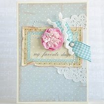 Card "Rose peony"