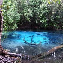 ГОРЯЧИЕ ИСТОЧНИКИ RON WATERFALL, ИЗУМРУДНАЯ ЛАГУНА И ГОЛУБОЕ ОЗЕРО В КРАБИ -BLUE POOL(ГОЛУБОЕ ОЗЕРО)