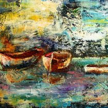 Картина "Рыбацкие лодки"
