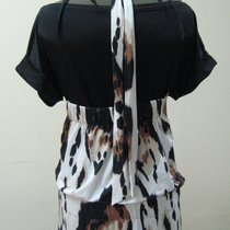 Леопардово-черное платье