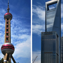 Lujiazui CBD Area and The Oriental Pearl Radio & TV Tower (东方明珠塔), Shanghai