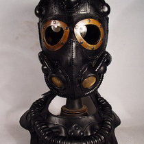 New Raptor Pilot Steampunk Leather Gas Mask