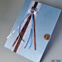 Мои работы - свадебные аксессуары голубой+шоколад