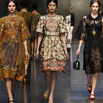 Образы с женского показа Dolce&Gabbana FW14 в Милане