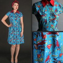 платье с суперменами