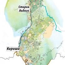 Рисованная карта Ленинградской области