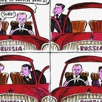 Робин-Медведев при Путине-Бэтмене? Руководители России глазами западных журналистов