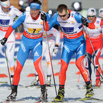 Российские лыжники выиграли медали ЧМ в эстафете