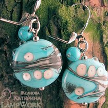 Серьги lampwork? Их есть у меня!