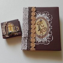 Шоколадно-винтажный блокнот