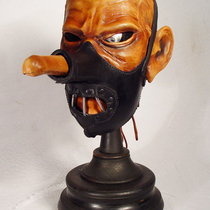 Старый Буратино. Кожаная маска. Old Pinocchio. Leather mask