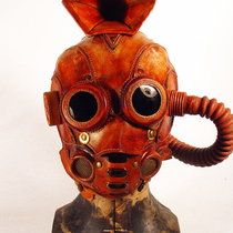 Steampunk sapper. Leather mask. Стимпанк сапёр. кожаная маска