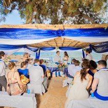 Свадьба на Кипре в беседке Аммос в синем цвете