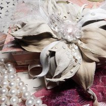 Свадебная брошь-цветок "Принцесса нежности"