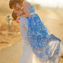Свадебное платье для церемонии на берегу моря, Кипр.