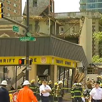 В центре Филадельфии рухнуло здание