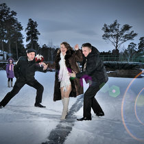 Зимняя свадьба winter wedding strobist